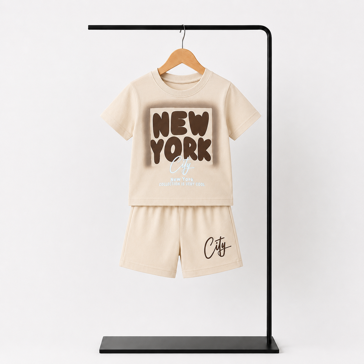 تیشرت شلوارک پنبه New York