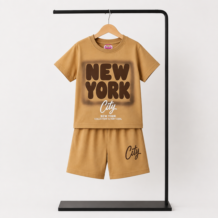 تیشرت شلوارک پنبه New York